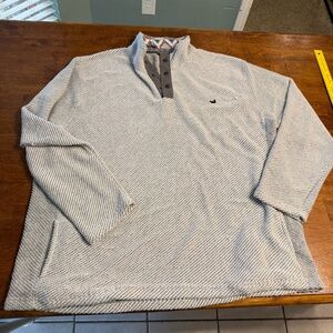 Southern Marsh Men's Pawley’s Rope Pullover Cream Gray Sweater size 2XL